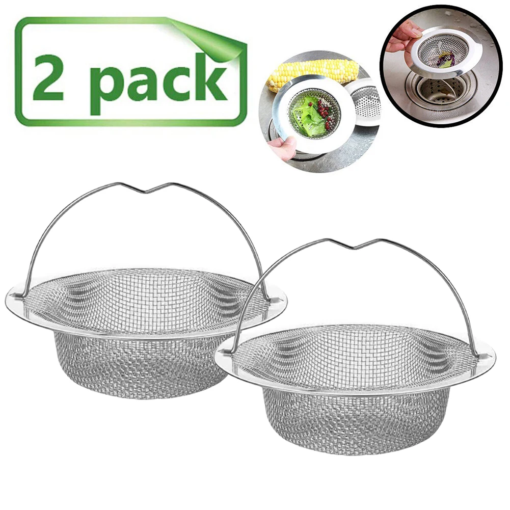 2PCS Stainless Steel Kitchen Sink Filter Mesh Sink Sewer Strainers Bathroom Floor Drains Catcher Waste Drain Hole Filter
2PCS Stainless Steel Kitchen Sink Filter Mesh Sink Sewer Strainers Bathroom Floor Drains Catcher Waste Drain Hole Filter