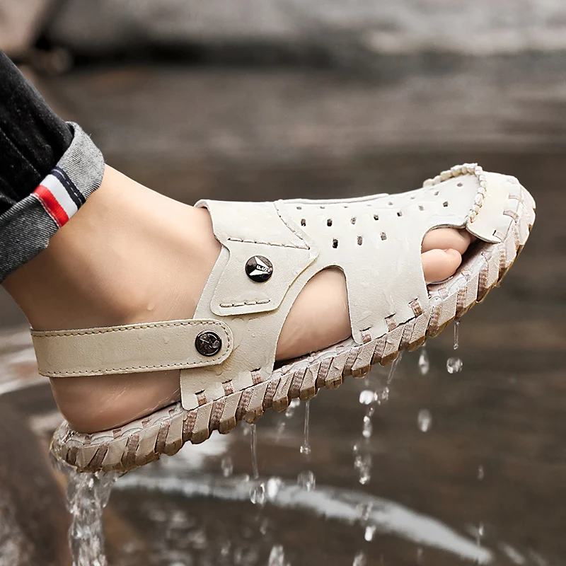 Men's handmade sandals summer new plus size outdoor waterproof casual sandals fashion breathable dual-purpose sports slippers
Men's handmade sandals summer new plus size outdoor waterproof casual sandals fashion breathable dual-purpose sports slippers