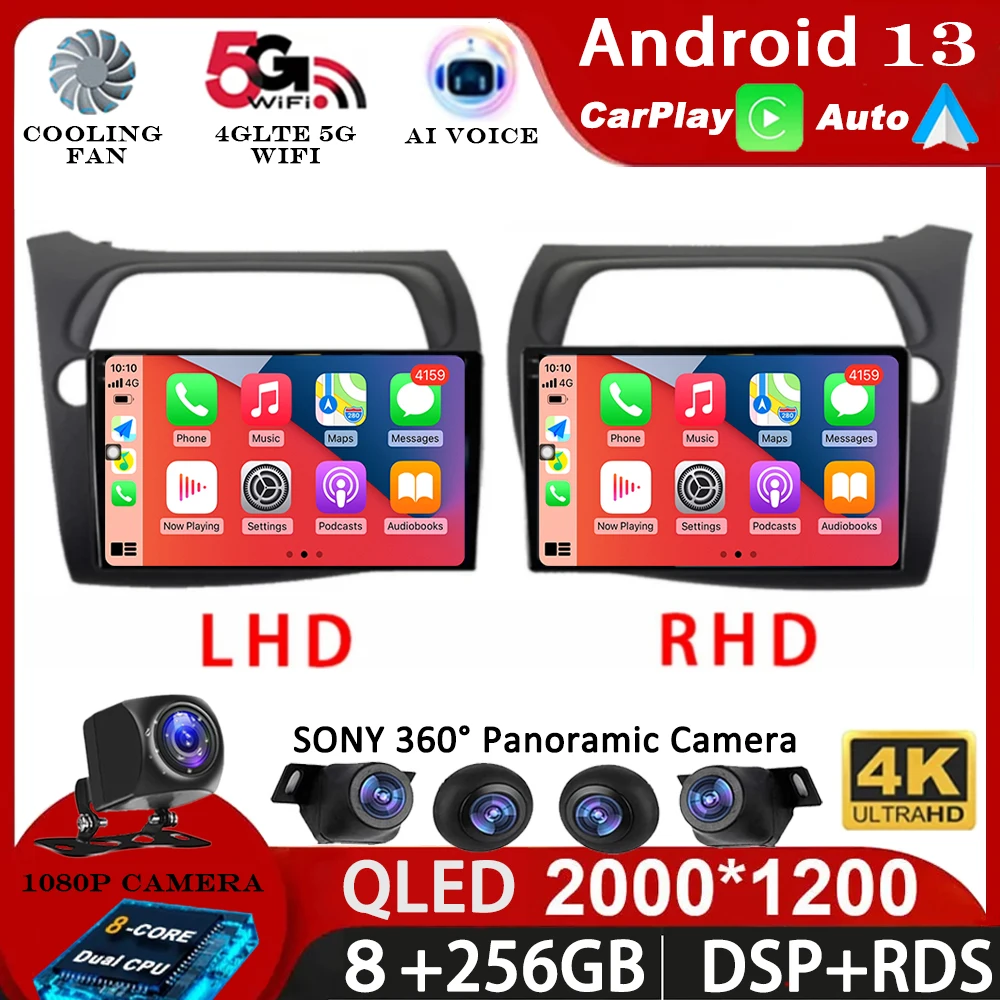 Android 13 Carplay Car Radio For Honda Civic Hatchback 2006 - 2011 Navigation GPS Multimedia Player wifi+4G Stereo Auto DSP 2DIN
Android 13 Carplay Car Radio For Honda Civic Hatchback 2006 - 2011 Navigation GPS Multimedia Player wifi+4G Stereo Auto DSP 2DIN