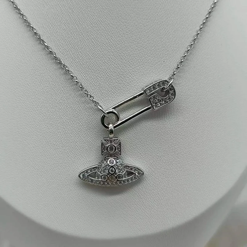 Special Gift S925 Sterling Silver Empress Dowager Chain Pin Saturn Necklace Electroplated Inlaid High-Grade Super Flash Clavicle
Special Gift S925 Sterling Silver Empress Dowager Chain Pin Saturn Necklace Electroplated Inlaid High-Grade Super Flash Clavicle