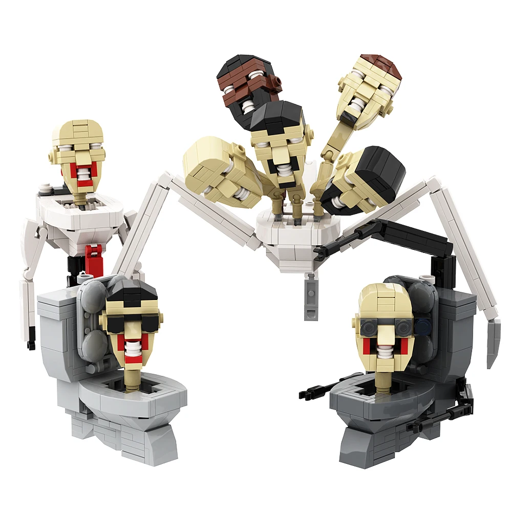 Конструктор MOC для мужчин, игрушечный набор строительных блоков, унитаз, солнцезащитные очки, унитаз, красный шарф, унитаз
Конструктор MOC для мужчин, игрушечный набор строительных блоков, унитаз, солнцезащитные очки, унитаз, красный шарф, унитаз