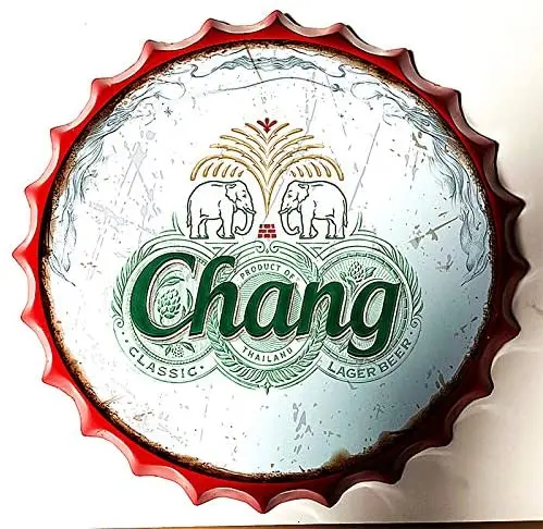 

Royal Tin Sign Bottle Cap Metal Tin Sign Refreshing Cold Beer Drink Diameter Round Metal Signs for Home