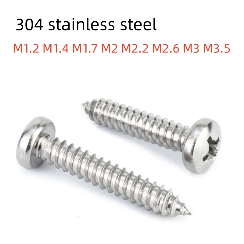 10~50pcs M1.2~M4 304 A2 Stainless Cross Bolt Steel Round Pan Head Self Tapping Wood Screw Cross Bolt
10~50pcs M1.2~M4 304 A2 Stainless Cross Bolt Steel Round Pan Head Self Tapping Wood Screw Cross Bolt