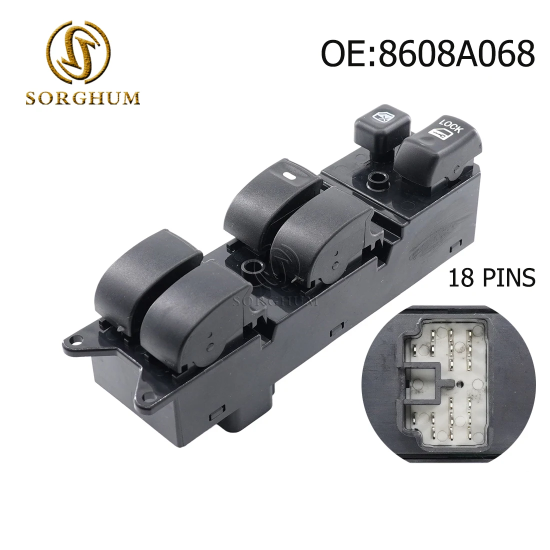 Sorghum Front Left Driver Side 8608A068 Power Window Control Master Switch Button Regulator For Mitsubishi Lancer 2007-2014
Sorghum Front Left Driver Side 8608A068 Power Window Control Master Switch Button Regulator For Mitsubishi Lancer 2007-2014