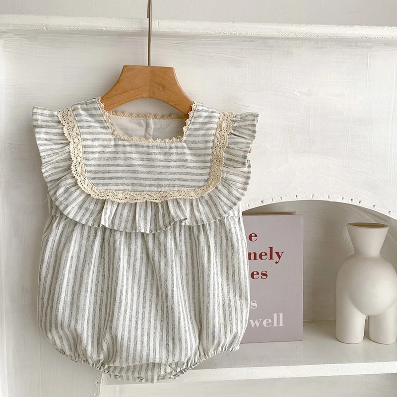 Korean Style Infant Baby Girl Bodysuits Sleeveless Cotton Stripe Toddler Baby Girls Jumpsuit Baby Girls Clothes For Summer
Korean Style Infant Baby Girl Bodysuits Sleeveless Cotton Stripe Toddler Baby Girls Jumpsuit Baby Girls Clothes For Summer