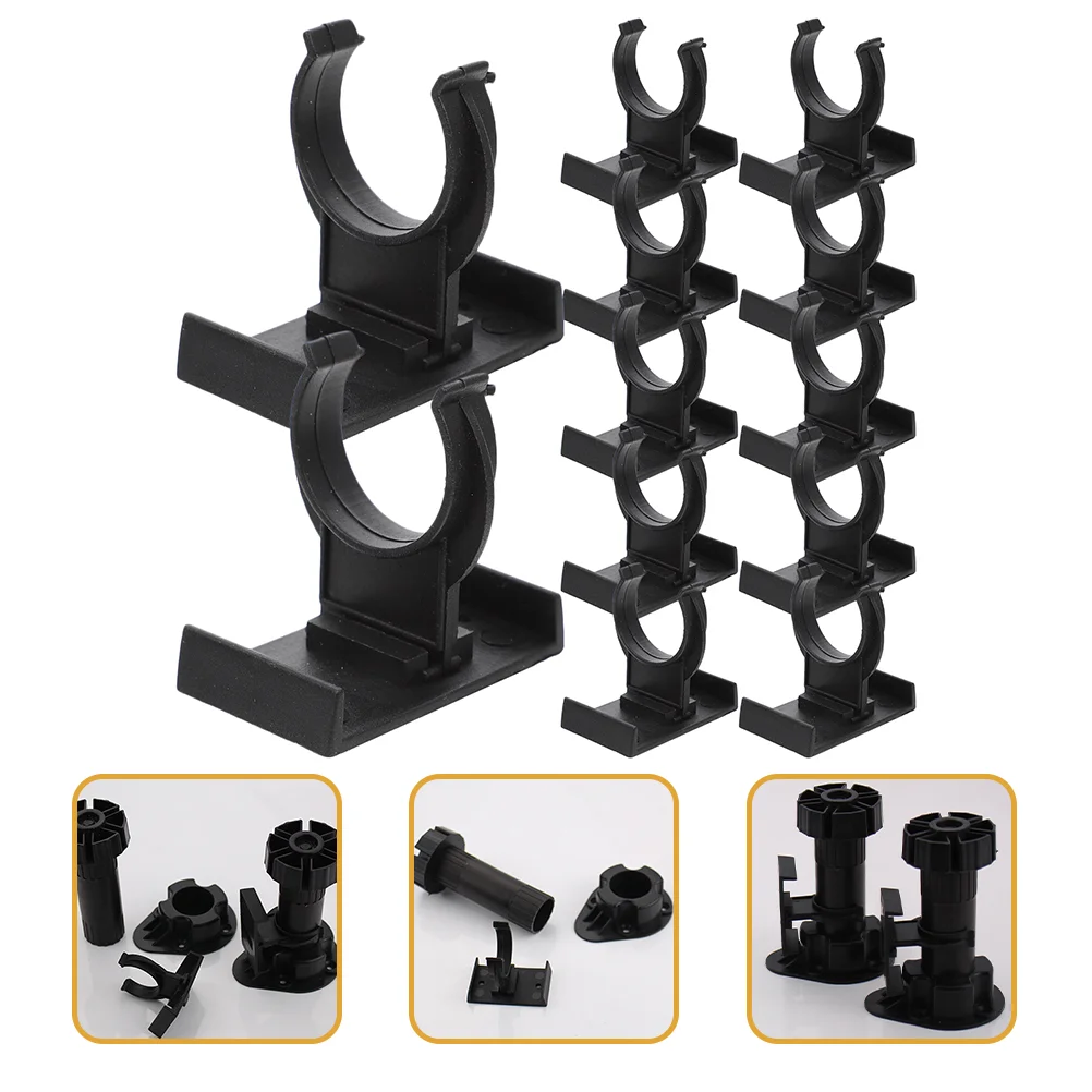 

24 Pcs Adjustment Foot Buckle Kitchen Cabinets Leg Plinth Clips Furniture Legs Pp Kick Skirting Board Trims Accessory