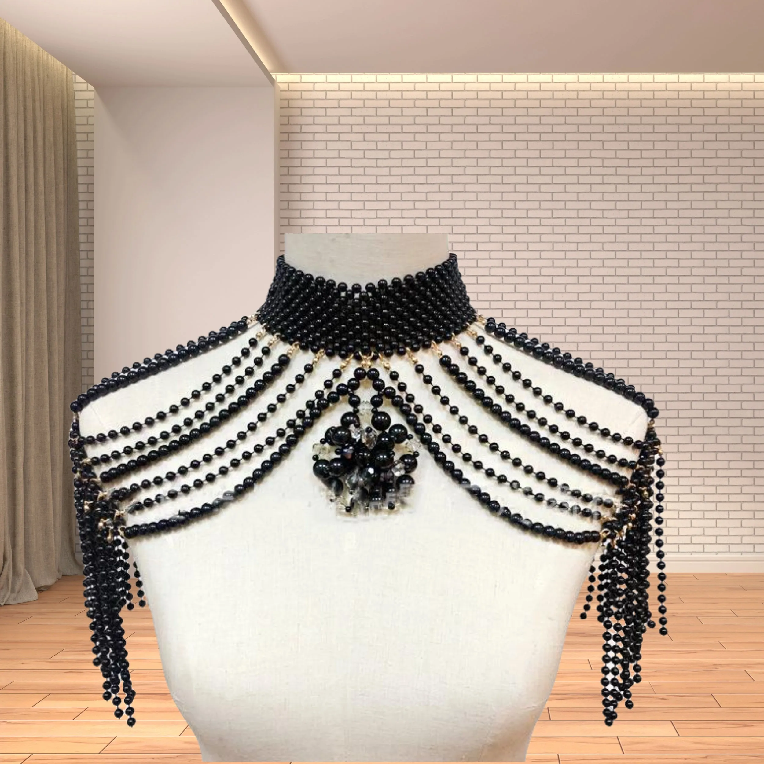 

Handwork Weave Pearl Body Chain Jewelry European And American Women's Bra Chain Sexy Explosions Foreign Trade Night Club