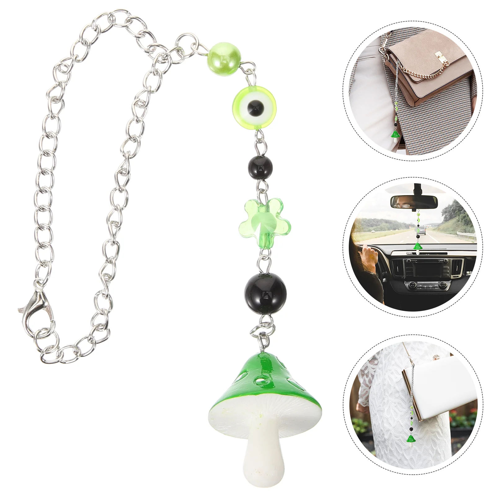 

Decorate Mushroom Car Ornaments Accessories Evil Eye Pendant Resin Hanging Adorn