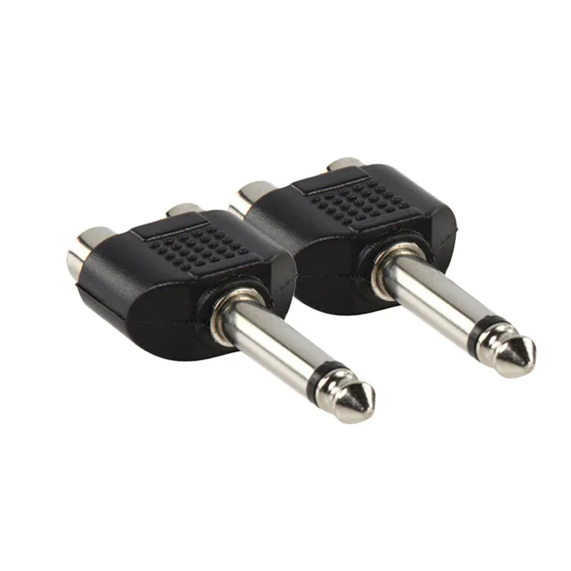 2pcs 6.35mm Mono 1/4" Plug To 2 * RCA Phono Female Socket Adapter Converter Socket Adapter Converter Digital Cables Parts
2pcs 6.35mm Mono 1/4" Plug To 2 * RCA Phono Female Socket Adapter Converter Socket Adapter Converter Digital Cables Parts