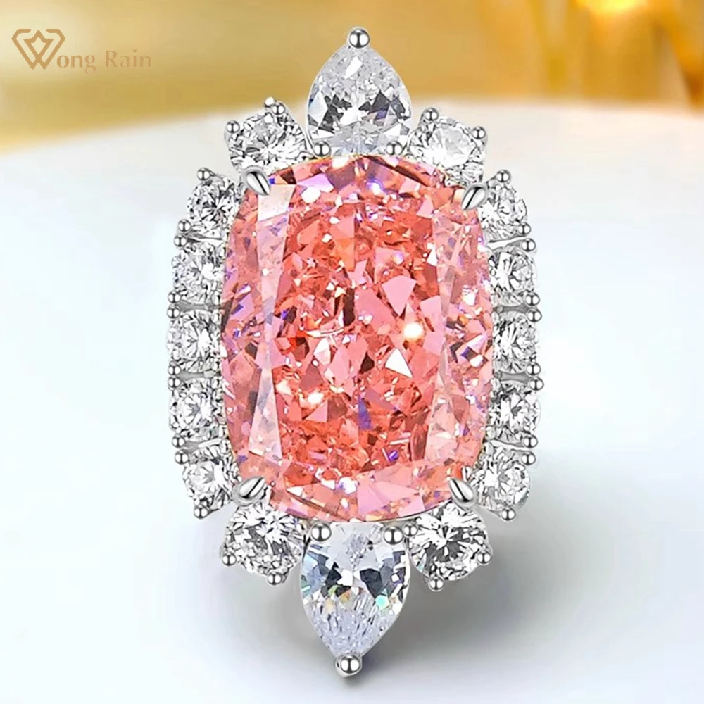 Wong Rain 100% 925 Sterling Silver Radiant Cut 21 CT Pink Sapphire Citrine Gemstone Cocktail Ring for Women Engagement Jewelry
Wong Rain 100% 925 Sterling Silver Radiant Cut 21 CT Pink Sapphire Citrine Gemstone Cocktail Ring for Women Engagement Jewelry