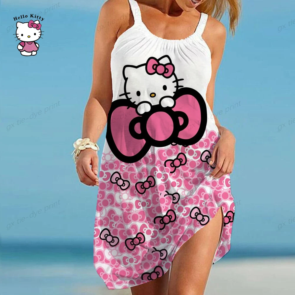 Summer 2023 Women's Elegant Round Neck Vintage Neck Sleeveless Halter Print DressHello Kitty Printing Sexy Party Dress New
Summer 2023 Women's Elegant Round Neck Vintage Neck Sleeveless Halter Print DressHello Kitty Printing Sexy Party Dress New