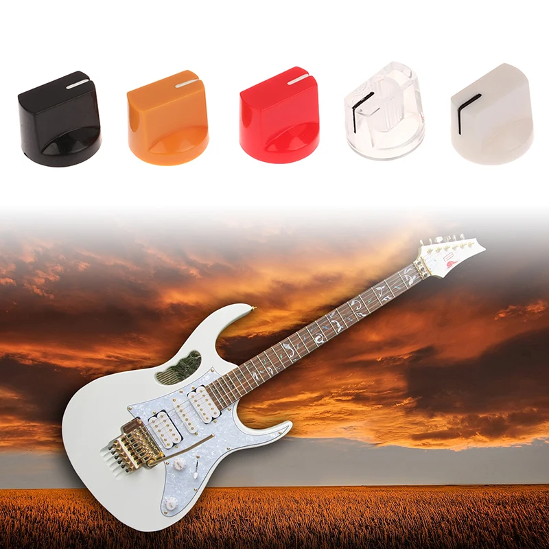 

6Pcs Multi Color ABS Flat Head Guitar Pedal Guitar Knob Electric Guitar Pot Potentiometer Knobs Guitar Accessories