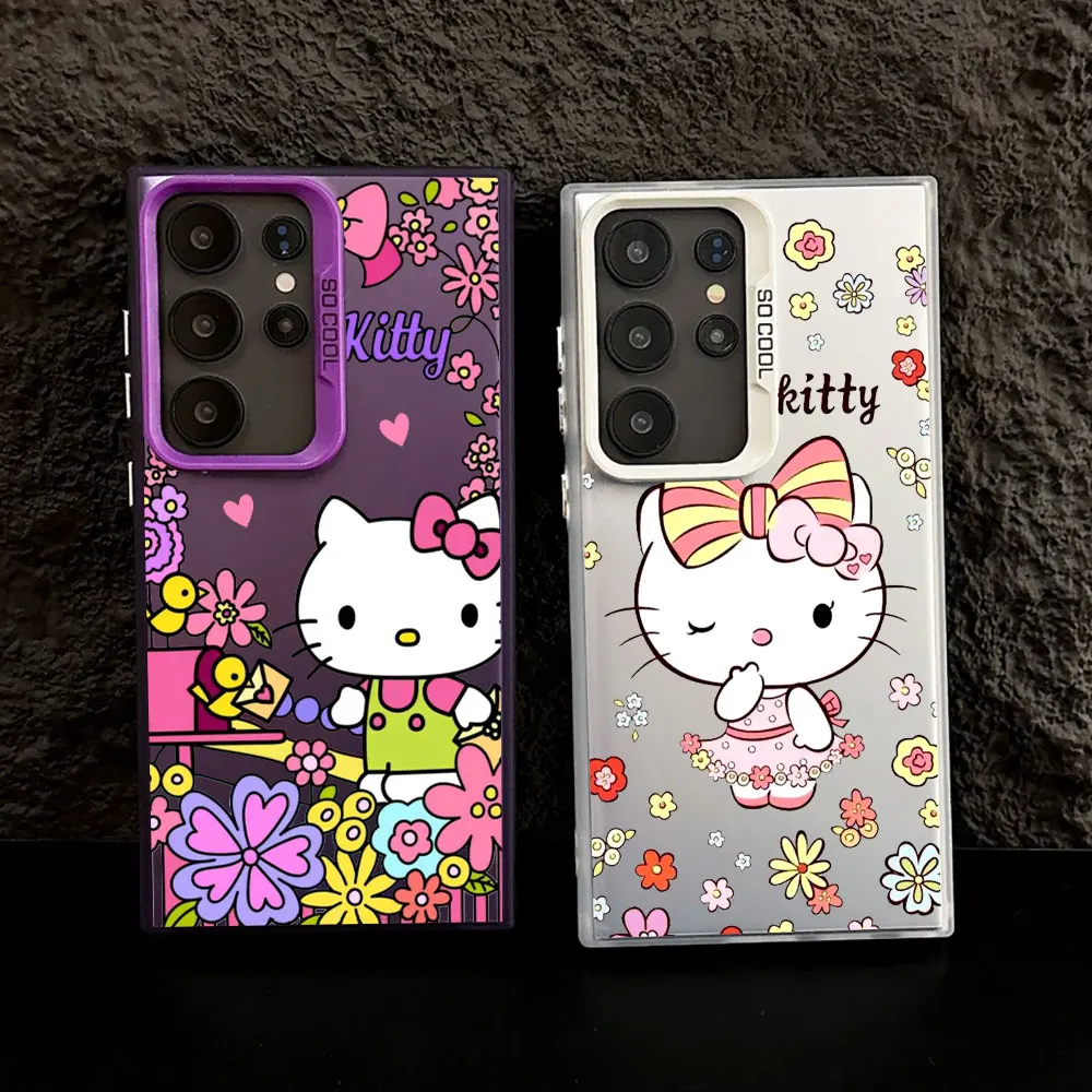 Cute Hello Kitty Flower S25 Case For Samsung S25 S24 Ultra Funda For Galaxy S23 S22 S21 FE S20 Ultra Plus Shockproof Phone Cover Cute Hello Kitty Flower S25 Case For Samsung S25 S24 Ultra Funda For Galaxy S23 S22 S21 FE S20 Ultra Plus Shockproof Phone Cover