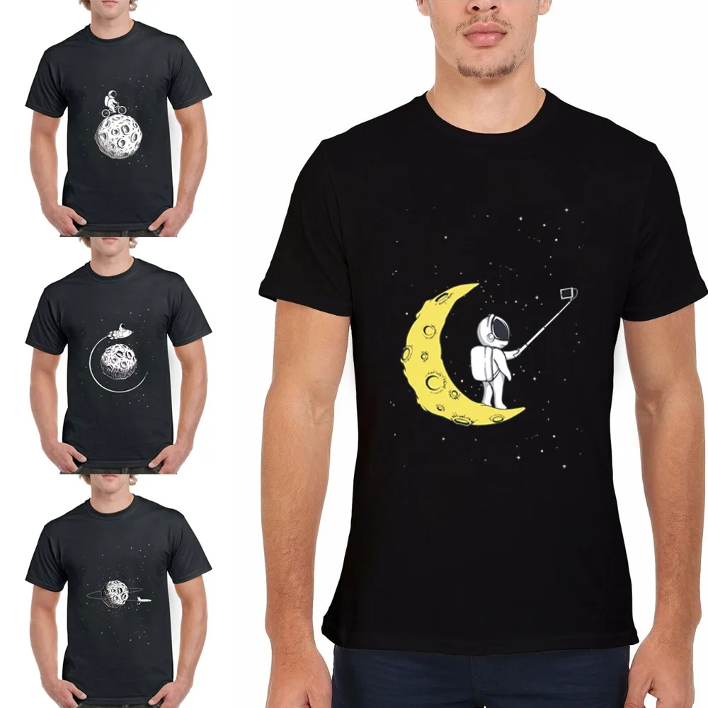 Casual Men's T Shirt Round Neck Short Boys Sleeve Black Simple Summer Astronaut Print Fashion Black Youth Commuter Top T Shirt
Casual Men's T Shirt Round Neck Short Boys Sleeve Black Simple Summer Astronaut Print Fashion Black Youth Commuter Top T Shirt