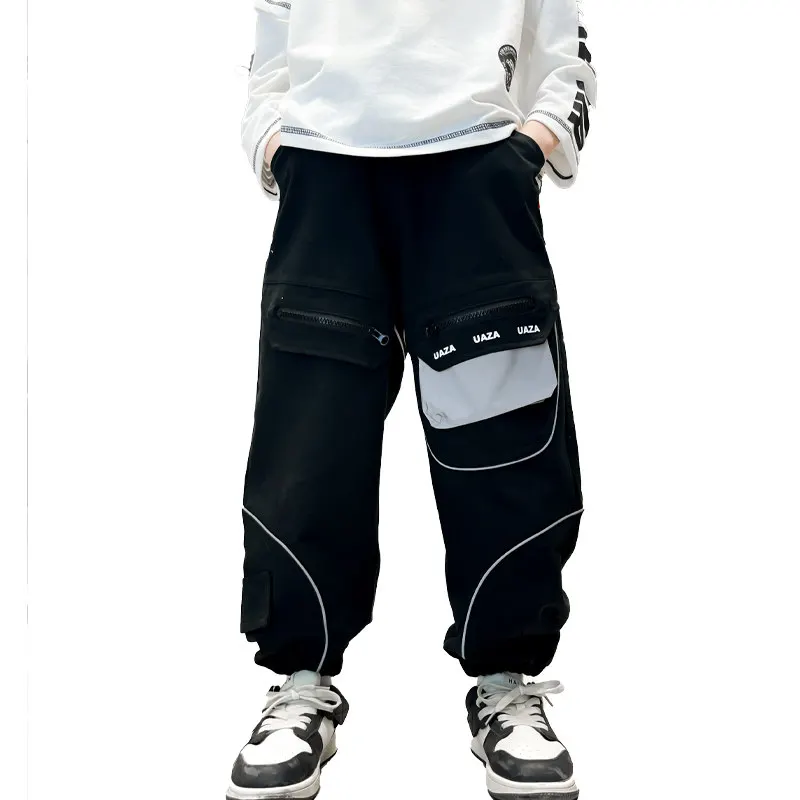 Cotton Children Fashion Autumn Spring Clothes New 2023 Boy Trousers Reflective Black Sweatpants Korean Casual Sport Pants 5-14T
Cotton Children Fashion Autumn Spring Clothes New 2023 Boy Trousers Reflective Black Sweatpants Korean Casual Sport Pants 5-14T
