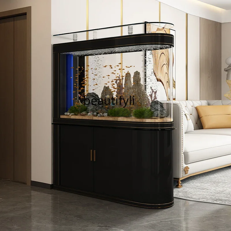 Light Luxury Arc Subareas Screens Living Room Fish Tank Aquarium Bottom Filter Medium Glass Fish Tank
Light Luxury Arc Subareas Screens Living Room Fish Tank Aquarium Bottom Filter Medium Glass Fish Tank