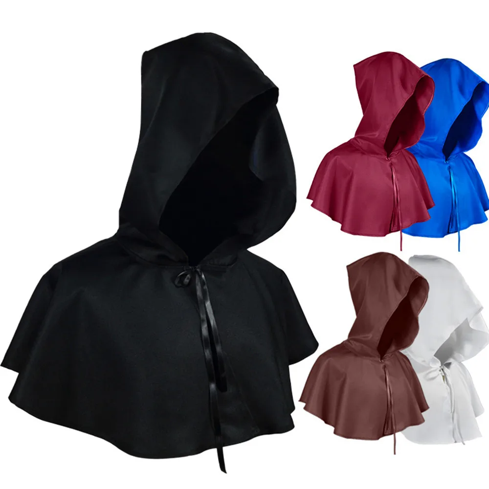 Medieval Hooded Cloak Grim Reaper Short Costume For Halloween Party Cosplay Cape Hooded Black White Red Coffee Blue
Medieval Hooded Cloak Grim Reaper Short Costume For Halloween Party Cosplay Cape Hooded Black White Red Coffee Blue