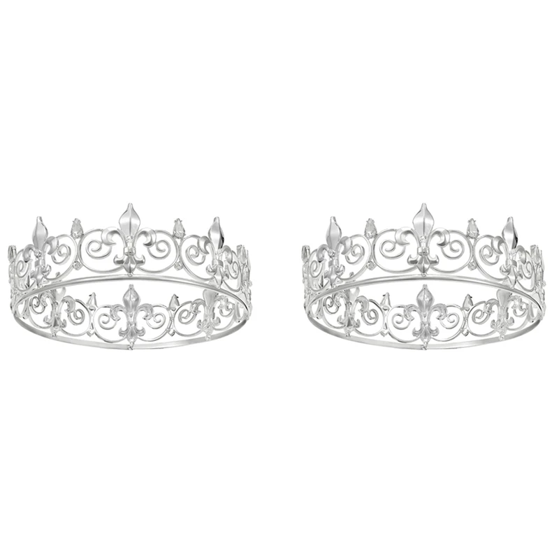 2X Royal King Crown For Men - Metal Prince Crowns And Tiaras,Full Round Birthday Party Hats,Medieval Accessories(Silver)
2X Royal King Crown For Men - Metal Prince Crowns And Tiaras,Full Round Birthday Party Hats,Medieval Accessories(Silver)