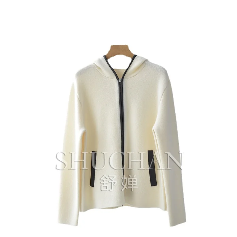 2023 Fall Winter Cropped Cardigan Sweater Mujer Cashmere Spliced High Street Hooded Korean Fashion Cardigan Women
2023 Fall Winter Cropped Cardigan Sweater Mujer Cashmere Spliced High Street Hooded Korean Fashion Cardigan Women