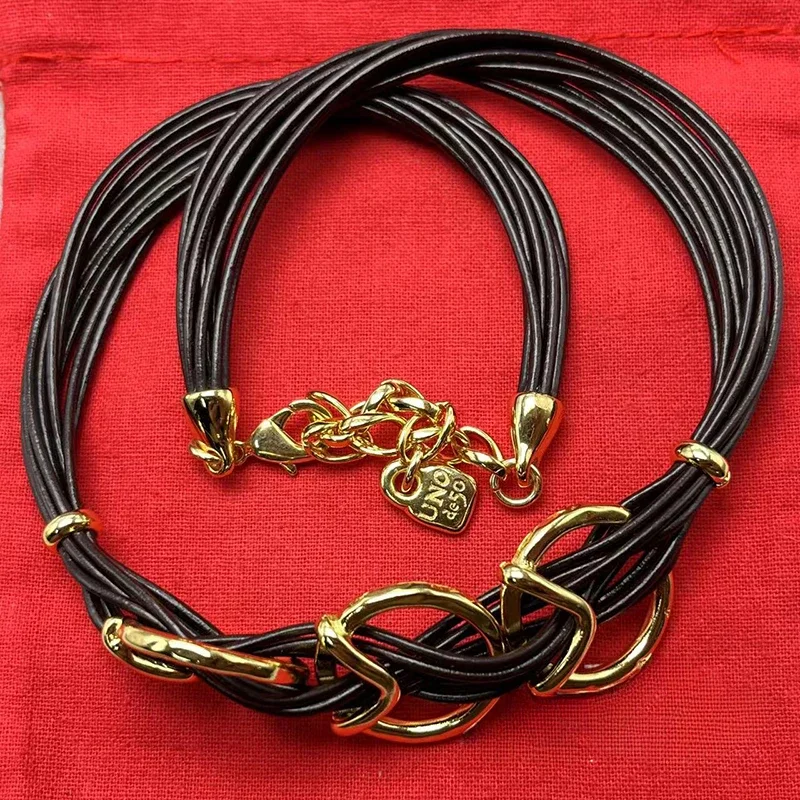 2023 UNOde50 New European and American Bestselling Exquisite Luxury Leather Rope Necklace Women's Romantic Jewelry Gift Bag
2023 UNOde50 New European and American Bestselling Exquisite Luxury Leather Rope Necklace Women's Romantic Jewelry Gift Bag