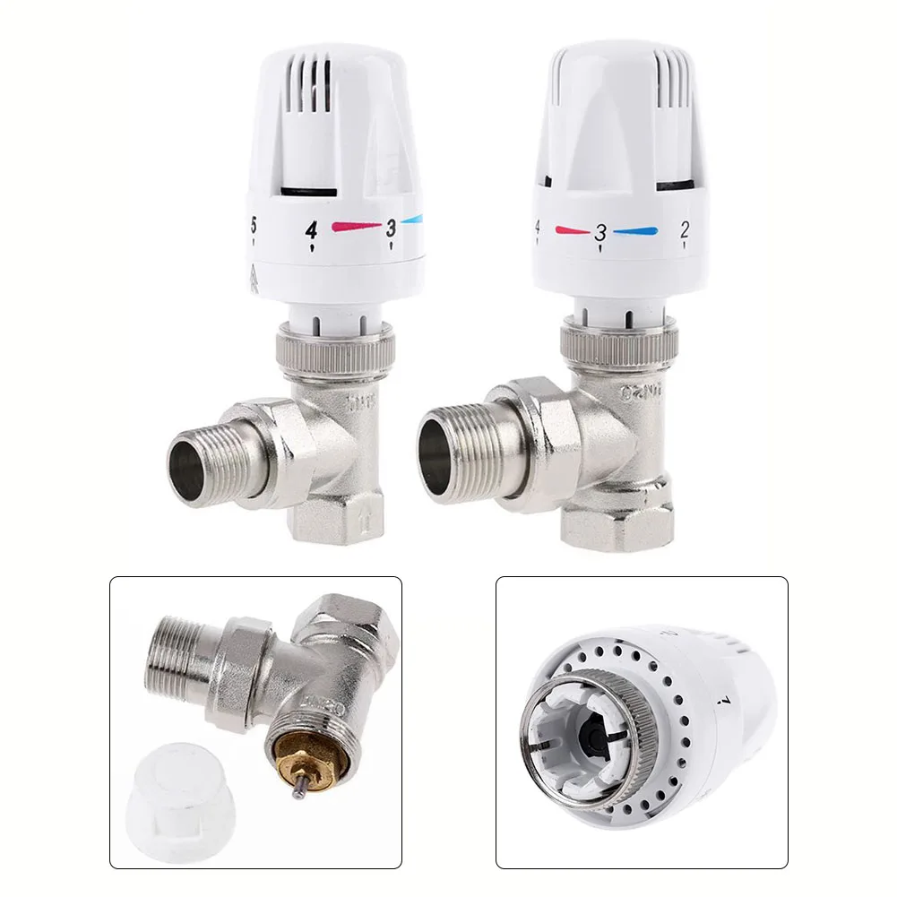 

1Pcs Automatic Thermostatic Radiator Valve Floor Heating G1/2" G3/4" DN20/DN15 Low Pressure Standard Special Angle Valve