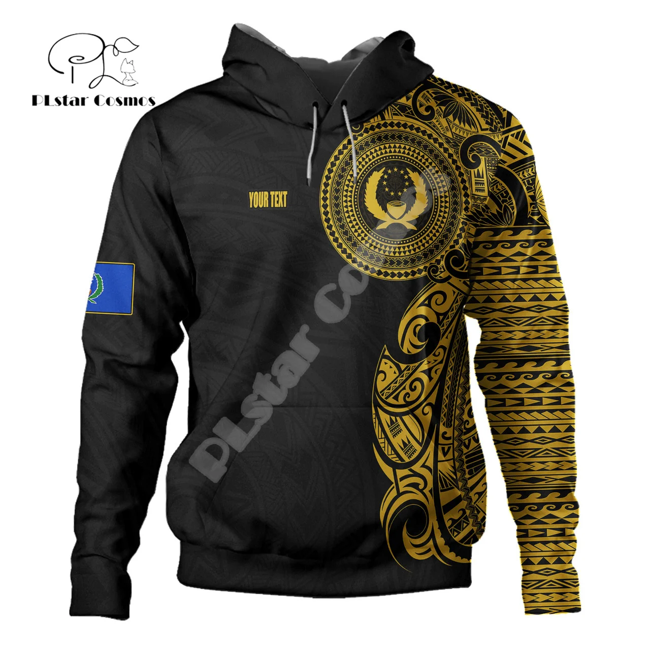 

Polynesia Culture Island Country Pohnpei Flag Tribal Colorful Turtle Tattoo Retro 3DPrint Harajuku Casual Funny Hoodies Jacket T