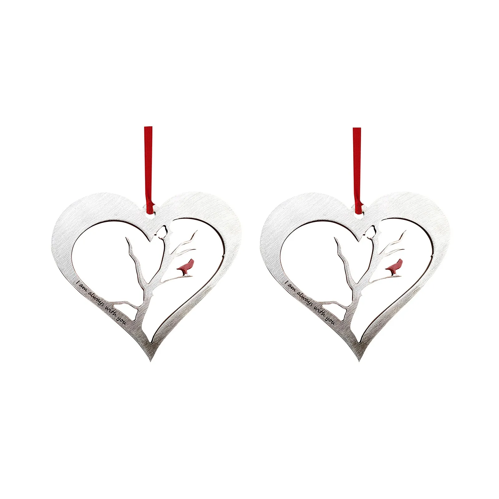 1/2pcs Love Heart Shape Red Bird Ornaments I Am Always With You Metal Hanging Pendant Gift Ornaments Christmas Tree Decoration
1/2pcs Love Heart Shape Red Bird Ornaments I Am Always With You Metal Hanging Pendant Gift Ornaments Christmas Tree Decoration