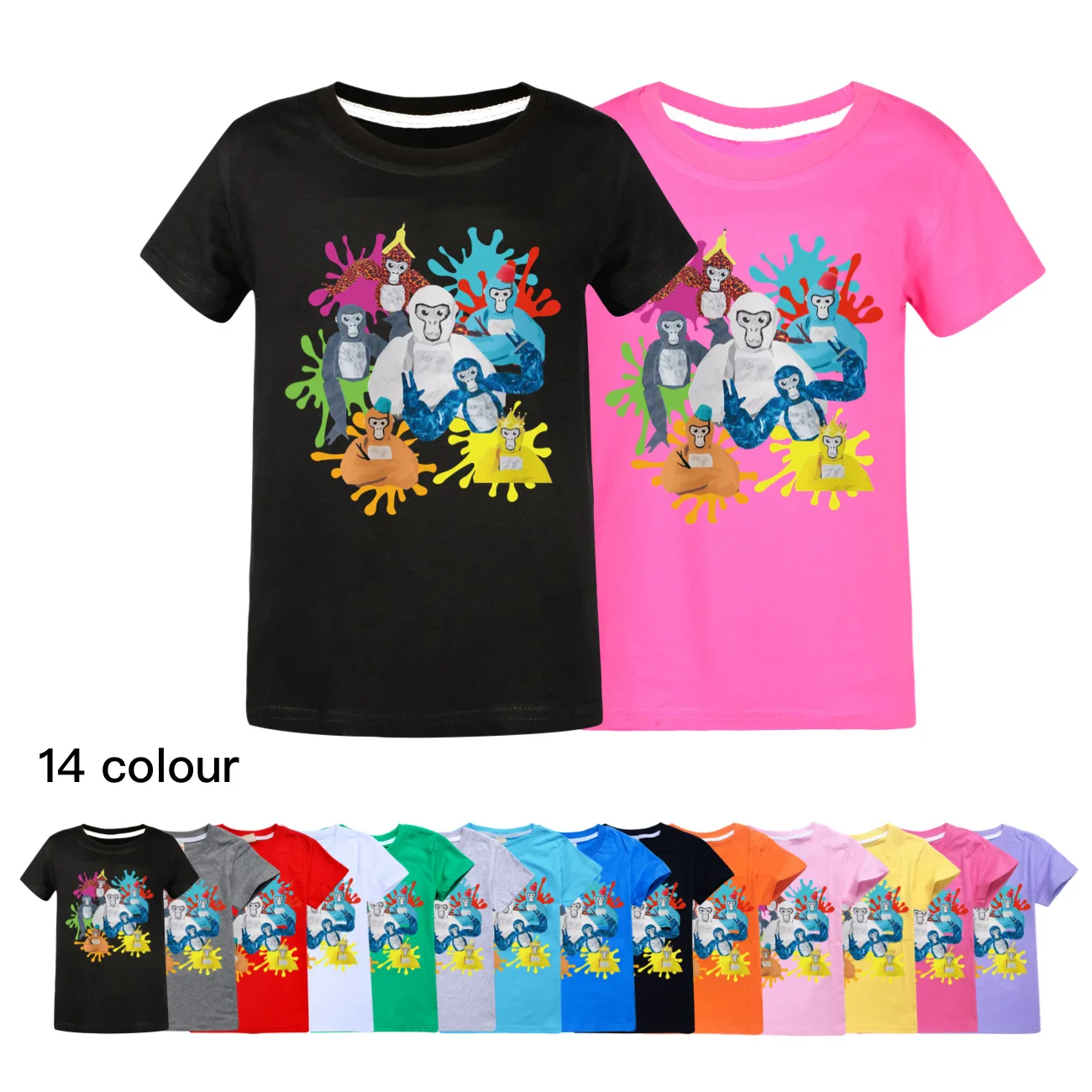 

Новинка 2024, футболка для детей с игрой виртуальной реальности Gorilla Tag Monke, хлопковая футболка для отдыха, модные футболки для маленьких девочек, топы с коротким рукавом для маленьких мальчиков