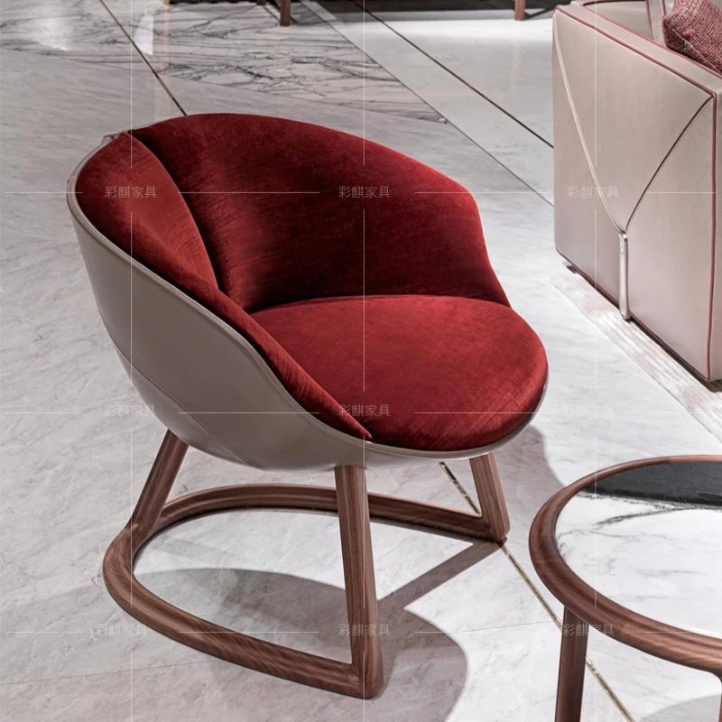 Светильник экстравагантный Одноместный стул, итальянский дизайнерский роскошный красный стул для отдыха, современная простая мебель для гостиной