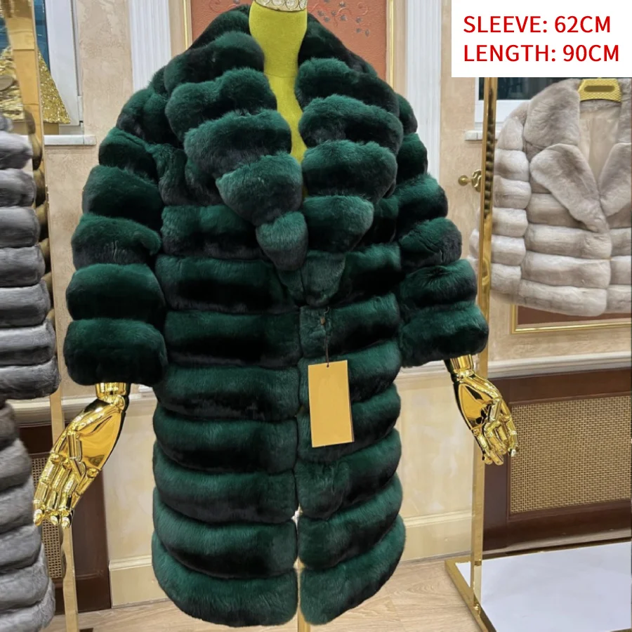 Women's Collar High Winter Jacket quality Long Chinchilla Fur Coat Women Luxury Real Warm Suit Rex Rabbit
Women's Collar High Winter Jacket quality Long Chinchilla Fur Coat Women Luxury Real Warm Suit Rex Rabbit