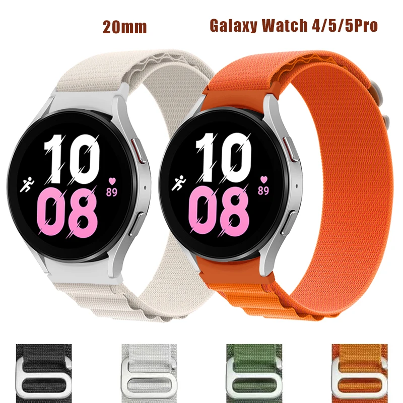 Alpine Loop Band for Samsung Galaxy Watch 4/5 44mm 40mm Watch 4 Classic 42 46mm G-hook slides Nylon Strap Galaxy Watch5 Pro 45mm
Alpine Loop Band for Samsung Galaxy Watch 4/5 44mm 40mm Watch 4 Classic 42 46mm G-hook slides Nylon Strap Galaxy Watch5 Pro 45mm