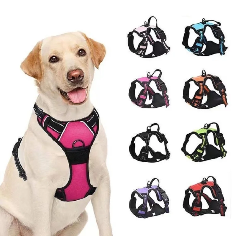 Reflective Pet Harness No-Pull Dog Harness Dog Vest No-Choke Pet Oxford Vest with Easy Control Handle for Large Dogs
Reflective Pet Harness No-Pull Dog Harness Dog Vest No-Choke Pet Oxford Vest with Easy Control Handle for Large Dogs