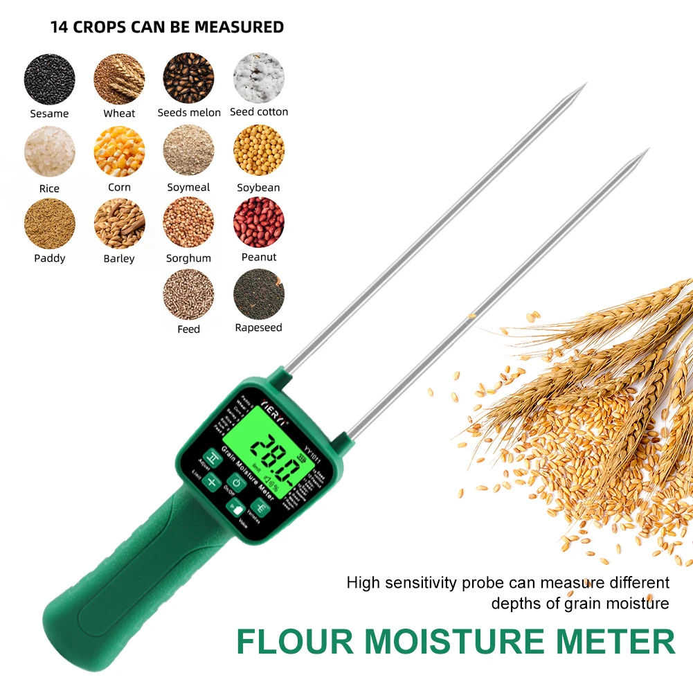 New 1Pc Digital Moisture Meter Cereal Moisture Meter Smart Sensor For Use In Corn Wheat Rice Grains Wheat Flour Monkfish Seed
New 1Pc Digital Moisture Meter Cereal Moisture Meter Smart Sensor For Use In Corn Wheat Rice Grains Wheat Flour Monkfish Seed