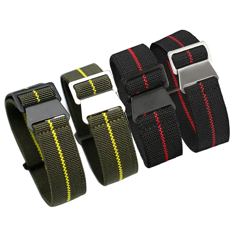 60s French Troops Parachute Bag Elastic Watch Strap 20mm 22mm Nylon Watchbands Man's Universal Smart Watch Fabric Wristband
60s French Troops Parachute Bag Elastic Watch Strap 20mm 22mm Nylon Watchbands Man's Universal Smart Watch Fabric Wristband