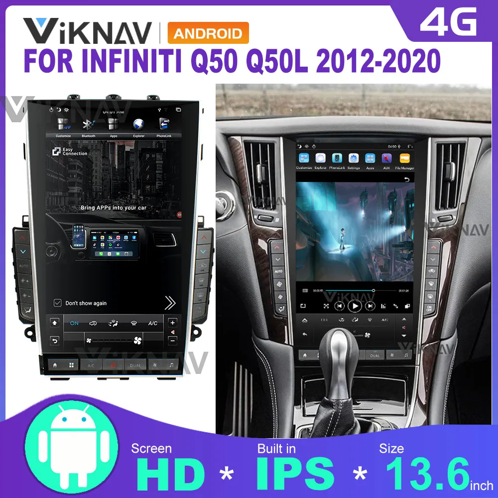 GPS Navigation Car Radio For Infiniti Q50 Q50L 2012-2020 13.6Inch Big Screen 2Din DVD Multimedia Player Auto Radio
GPS Navigation Car Radio For Infiniti Q50 Q50L 2012-2020 13.6Inch Big Screen 2Din DVD Multimedia Player Auto Radio
