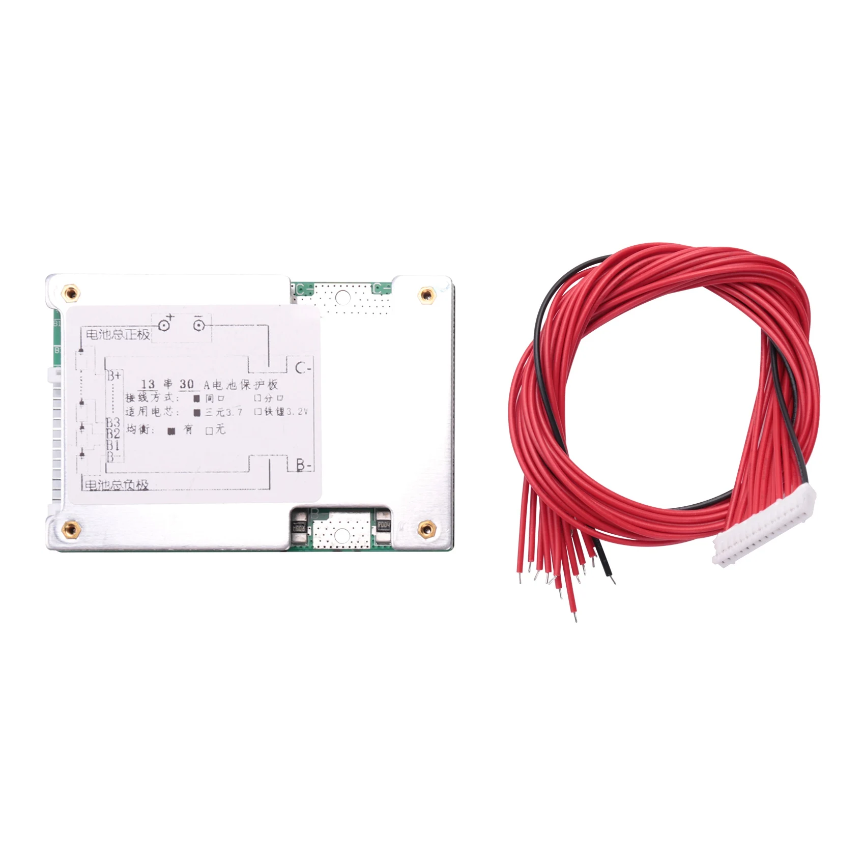 Защитная плата литий-ионного аккумулятора 13S 48V 30A, печатная плата BMS с балансирующим радиатором для электронного велосипеда EScooter
Защитная плата литий-ионного аккумулятора 13S 48V 30A, печатная плата BMS с балансирующим радиатором для электронного велосипеда EScooter
