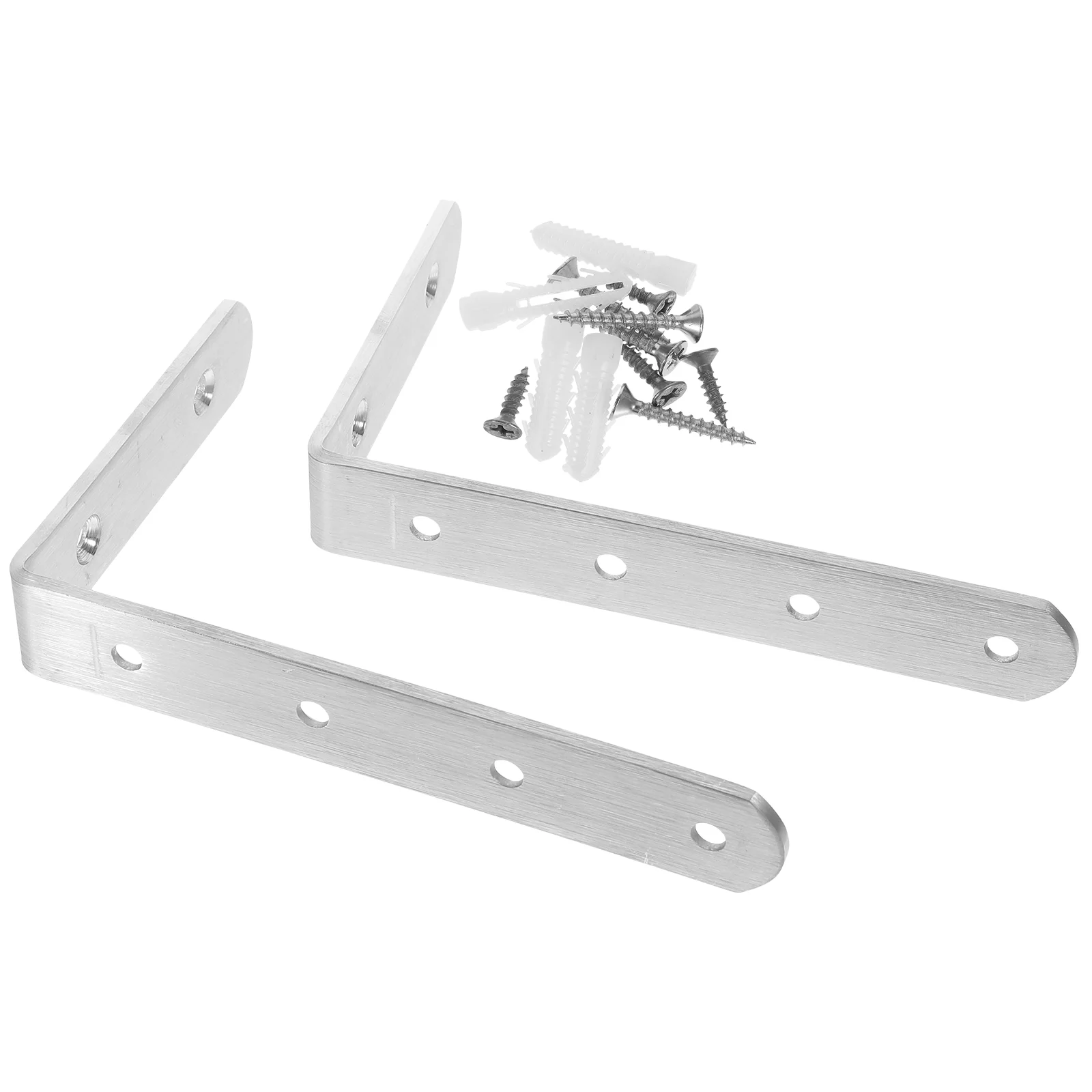 

2 Pcs Anti-tip Kit Furniture Secure to Wall Anchors Kids Kids Dresser 304 Stainless Steel for Baby Proofing Angle Brackets