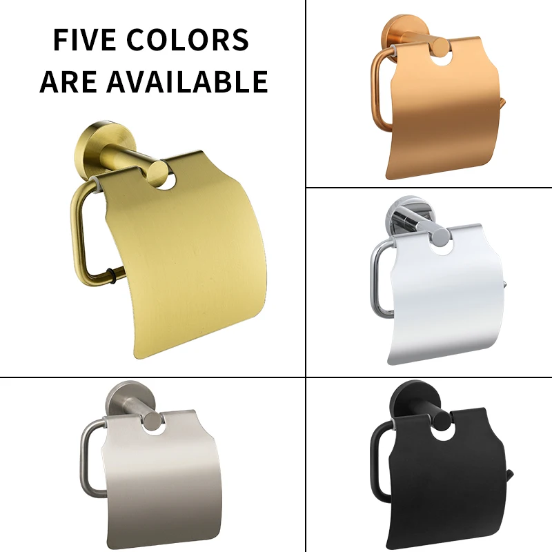 Stainless Steel Bathroom Accessories Wall Mount Toilet Roll Tissue Holder Paper Holder With Cover Black Chrome Nickel Rose Gold
Stainless Steel Bathroom Accessories Wall Mount Toilet Roll Tissue Holder Paper Holder With Cover Black Chrome Nickel Rose Gold