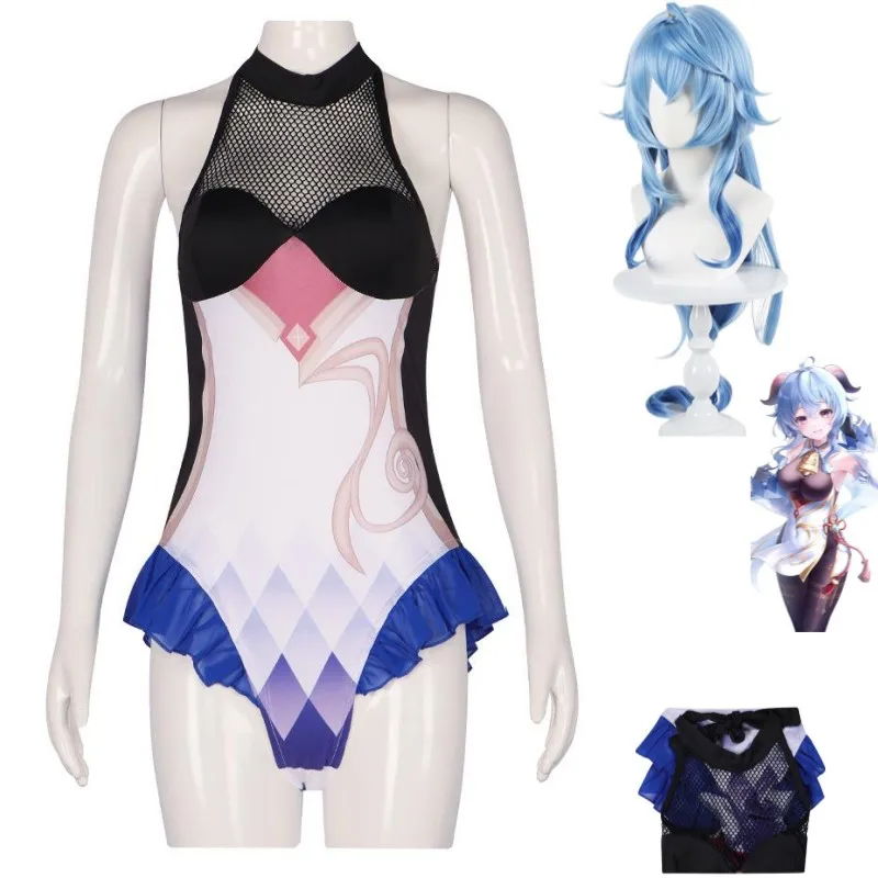 Anime Game Genshin Impact Ganyu Cosplay Costume Wig Summer Day Swimwear Jumpsuits Sexy Bikini Woman Kawaii Sand Party Suit 
Anime Game Genshin Impact Ganyu Cosplay Costume Wig Summer Day Swimwear Jumpsuits Sexy Bikini Woman Kawaii Sand Party Suit