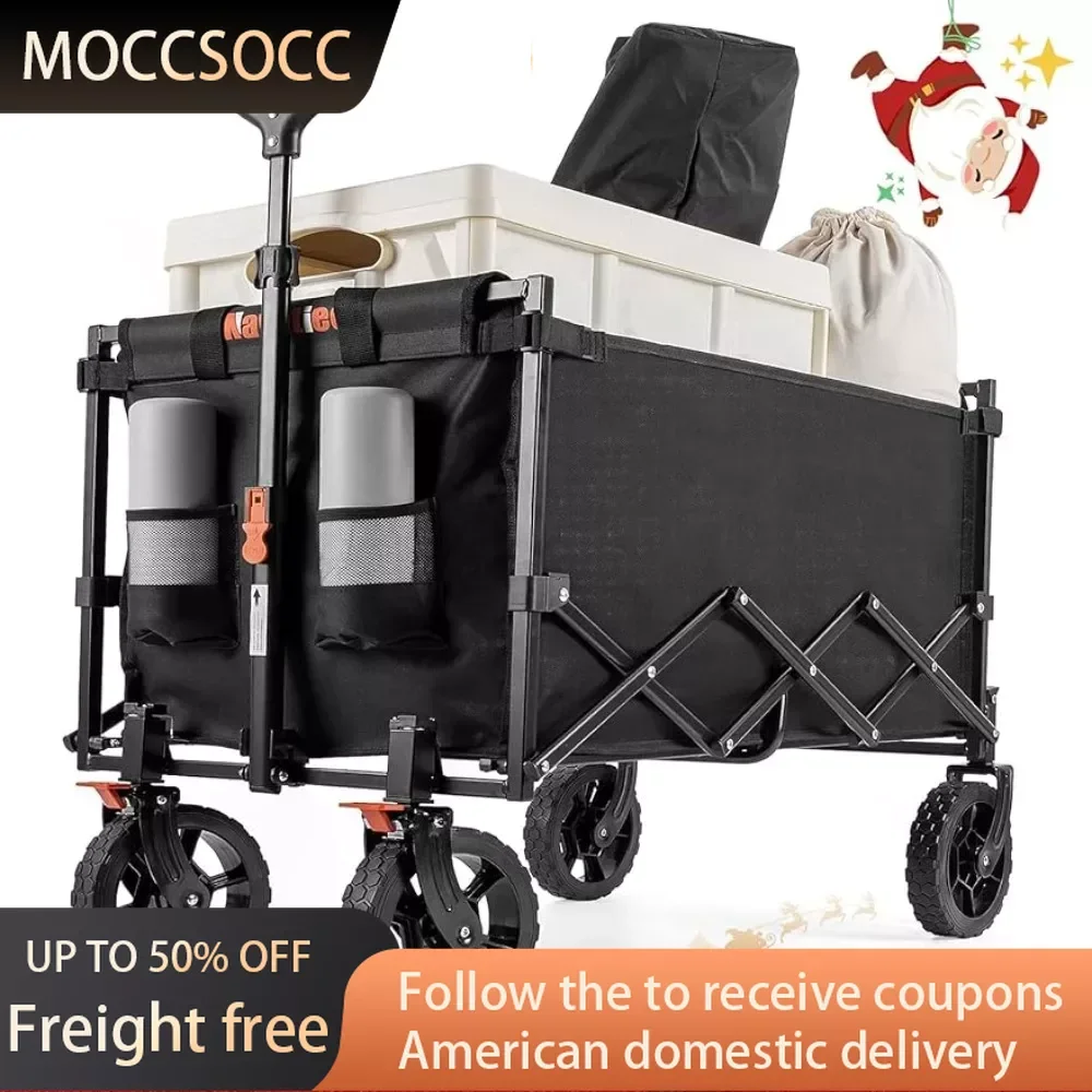 

Collapsible Wagon With Smallest Folding Design Shopping Bag Cart Folding Camping Cart to Transport Things Brackets and Carts