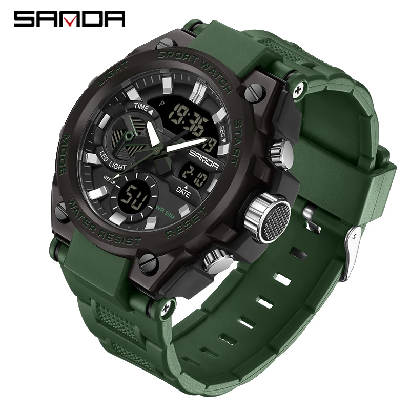 Waterproof Electronic Watch Digital Wristwatches SANDA 3311 Male Student Youth Fashion Trend Military Multifunctional Nightlight
Waterproof Electronic Watch Digital Wristwatches SANDA 3311 Male Student Youth Fashion Trend Military Multifunctional Nightlight