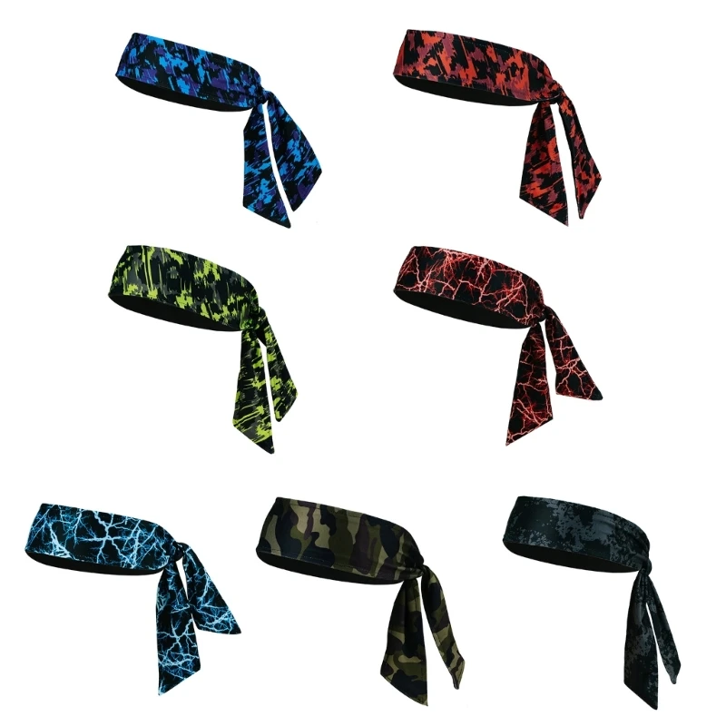 

Unisex Stylish Wide Hairband Tie on Sweatbands Stretchy Headband for Sports F0T5