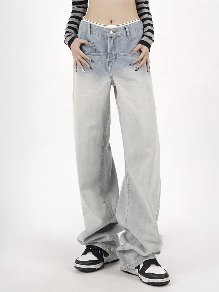 Vintage Gradient Washed Jeans Harajuku Bf Style Streetwear Joker Baggy Fashion Denim Pants Women High Waist Wide Leg Trousers
Vintage Gradient Washed Jeans Harajuku Bf Style Streetwear Joker Baggy Fashion Denim Pants Women High Waist Wide Leg Trousers