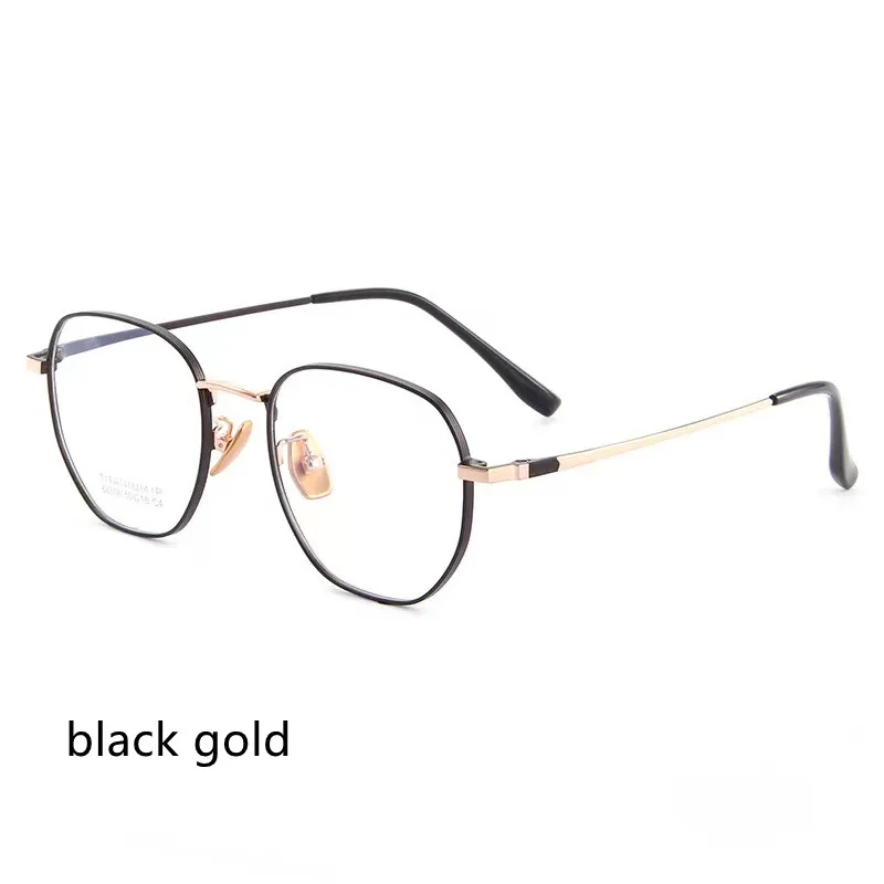 

50mm Ultra light Pure titanium Glasses Frame Men Retro Polygon Prescription Eyeglasses Women Myopia Optical Eyewear 88308