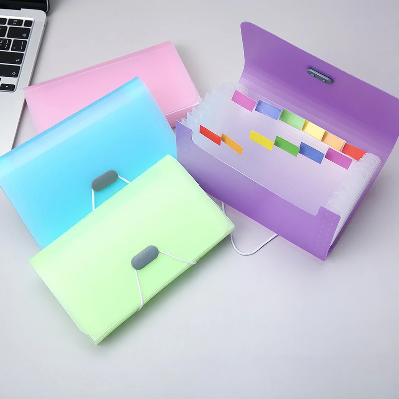 

Разноцветная папка-гармошка A6, расширяющаяся папка для файлов, Студенческая тестовая бумага, органайзер для хранения документов и документов, сумка-гармошка