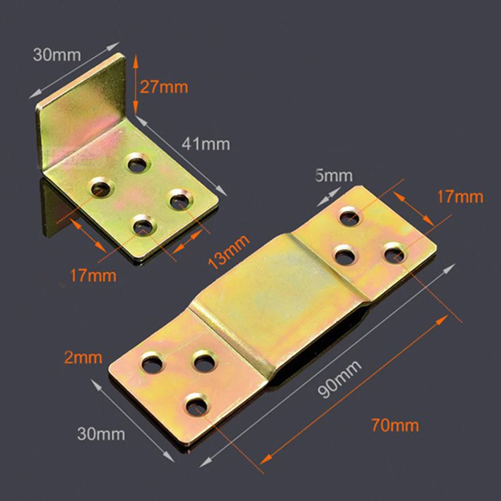 5Pcs Metal Bed Rail Bracket Wood Bed L Shape & Flat Plate Fastener Fitting Replacement Furniture Connector Hardware Fittings
5Pcs Metal Bed Rail Bracket Wood Bed L Shape & Flat Plate Fastener Fitting Replacement Furniture Connector Hardware Fittings