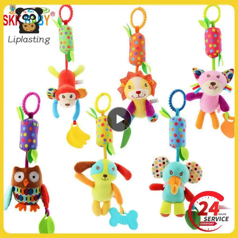 

Baby Toy Plush Bed Hanging Pendant Baby Plush Cute Cartoon Animal Wind Chime Stroller Hanging Teether Stroller For Newborn Gifts