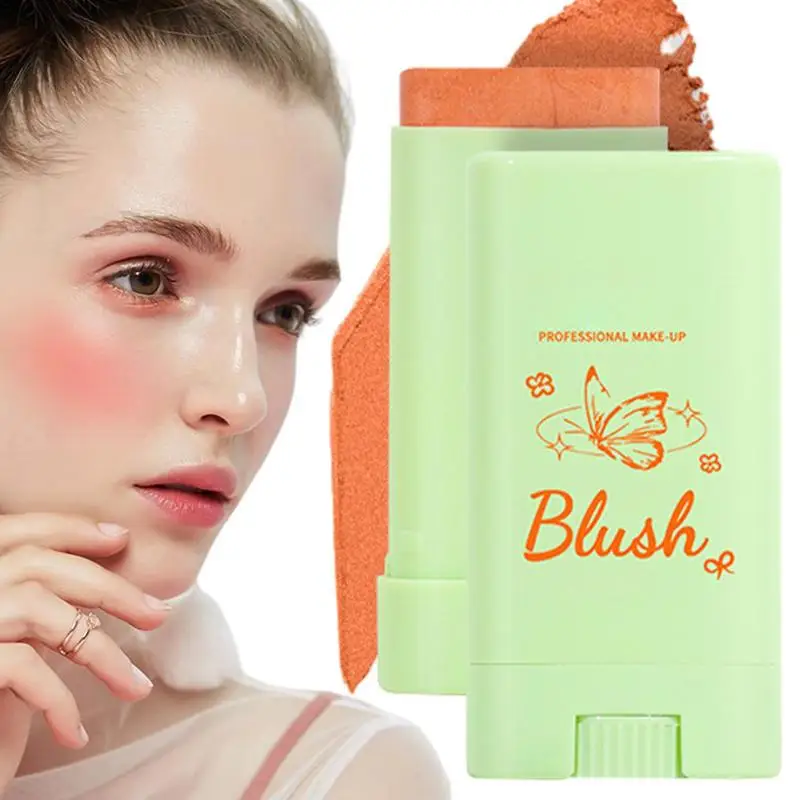 

Cream Blush Stick Makeup Blusher Matte Waterproof Long Wearing Natural Finish Blendable Contour Stick For Eyeshadow Makeup