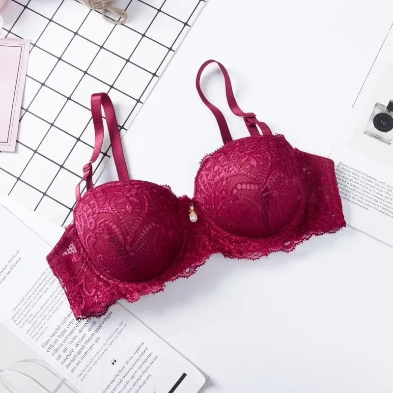 Sexy Girly lace 1/2 1/2 cup small breast push-up adjustable bra Student underwear Bra 2 breasted
Sexy Girly lace 1/2 1/2 cup small breast push-up adjustable bra Student underwear Bra 2 breasted