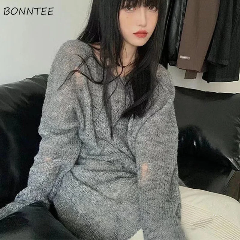 Pullovers Women Unisex Summer Sun-proof Solid Harajuku All-match O-neck Female Casual Daily Sweater Thin Breathable Holiday Ins
Pullovers Women Unisex Summer Sun-proof Solid Harajuku All-match O-neck Female Casual Daily Sweater Thin Breathable Holiday Ins